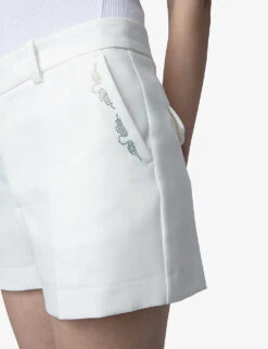 Zadig & Voltaire Please Crystal-embellished Stretch-woven Shorts -Whistles Clothing Shop R04191940 JUDO ALT04