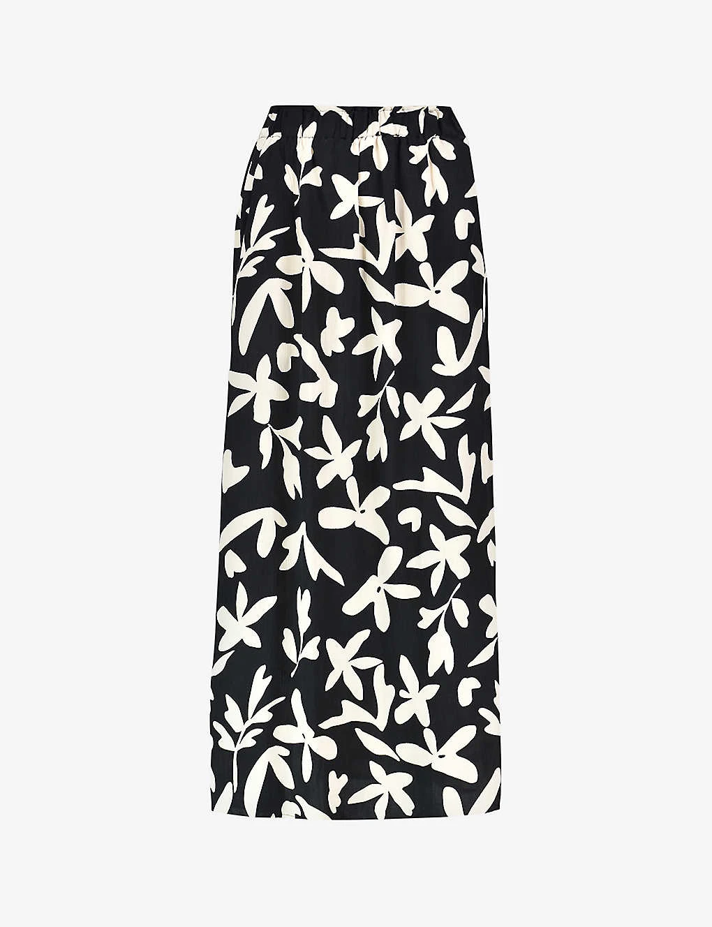 Leaf-print Maxi-length Woven Skirt 1 Leaf-print Maxi-length Woven Skirt