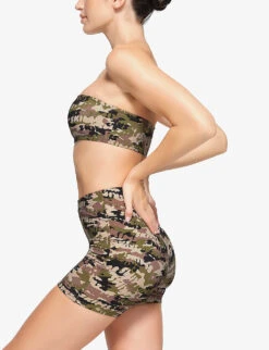 Bandeau Camo-print Recycled Stretch-nylon Bikini Top -Whistles Clothing Shop R04193688 LOGOCAMO ALT02