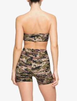 Bandeau Camo-print Recycled Stretch-nylon Bikini Top -Whistles Clothing Shop R04193688 LOGOCAMO ALT03