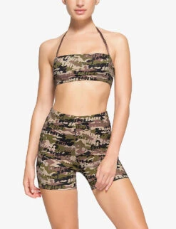 Bandeau Camo-print Recycled Stretch-nylon Bikini Top -Whistles Clothing Shop R04193688 LOGOCAMO ALT04