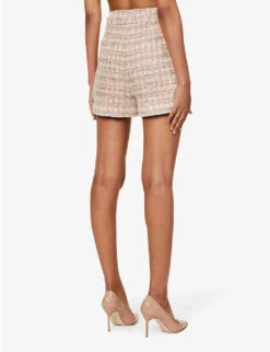 SELF PORTRAIT Belted Mid-rise Woven Shorts -Whistles Clothing Shop R04195766 PINK ALT03