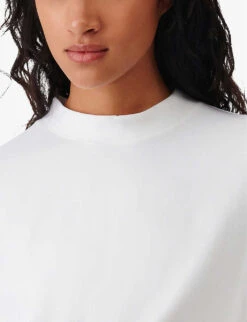 IRO Garcia Tie-knot Cotton-blend T-shirt 9 IRO Garcia Tie-knot Cotton-blend T-shirt -Whistles Clothing Shop R04196502 WHI01 ALT04