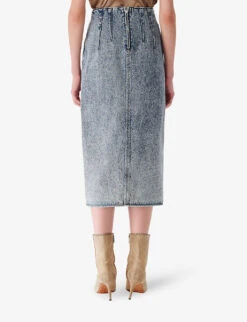 IRO Etana Wrap-front Denim Midi Skirt 7 IRO Etana Wrap-front Denim Midi Skirt -Whistles Clothing Shop R04196514 BLU34 ALT03