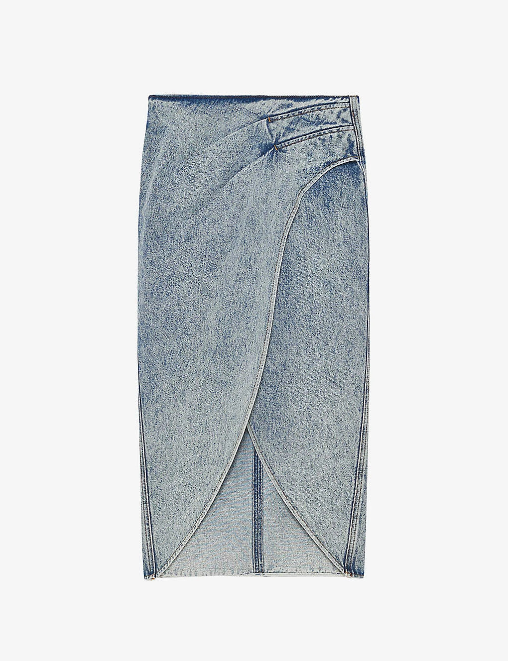 IRO Etana Wrap-front Denim Midi Skirt 1 IRO Etana Wrap-front Denim Midi Skirt