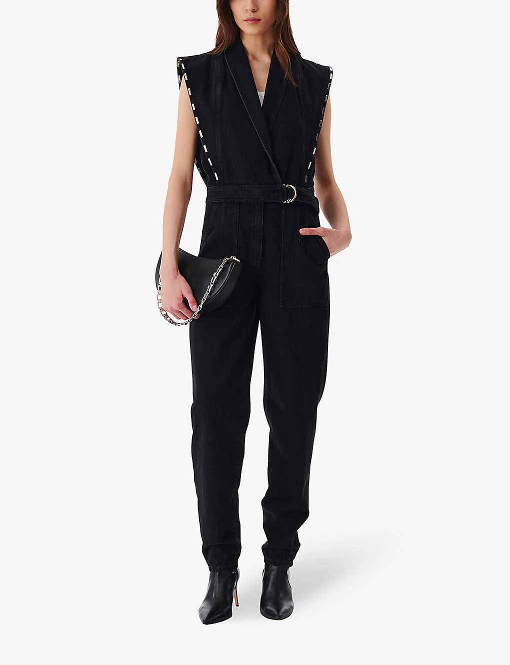 IRO Bilae Sleeveless Denim Jumpsuit 2 IRO Bilae Sleeveless Denim Jumpsuit - Image 2