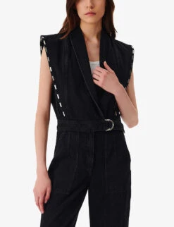 IRO Bilae Sleeveless Denim Jumpsuit 7 IRO Bilae Sleeveless Denim Jumpsuit -Whistles Clothing Shop R04196530 BLA01 ALT02