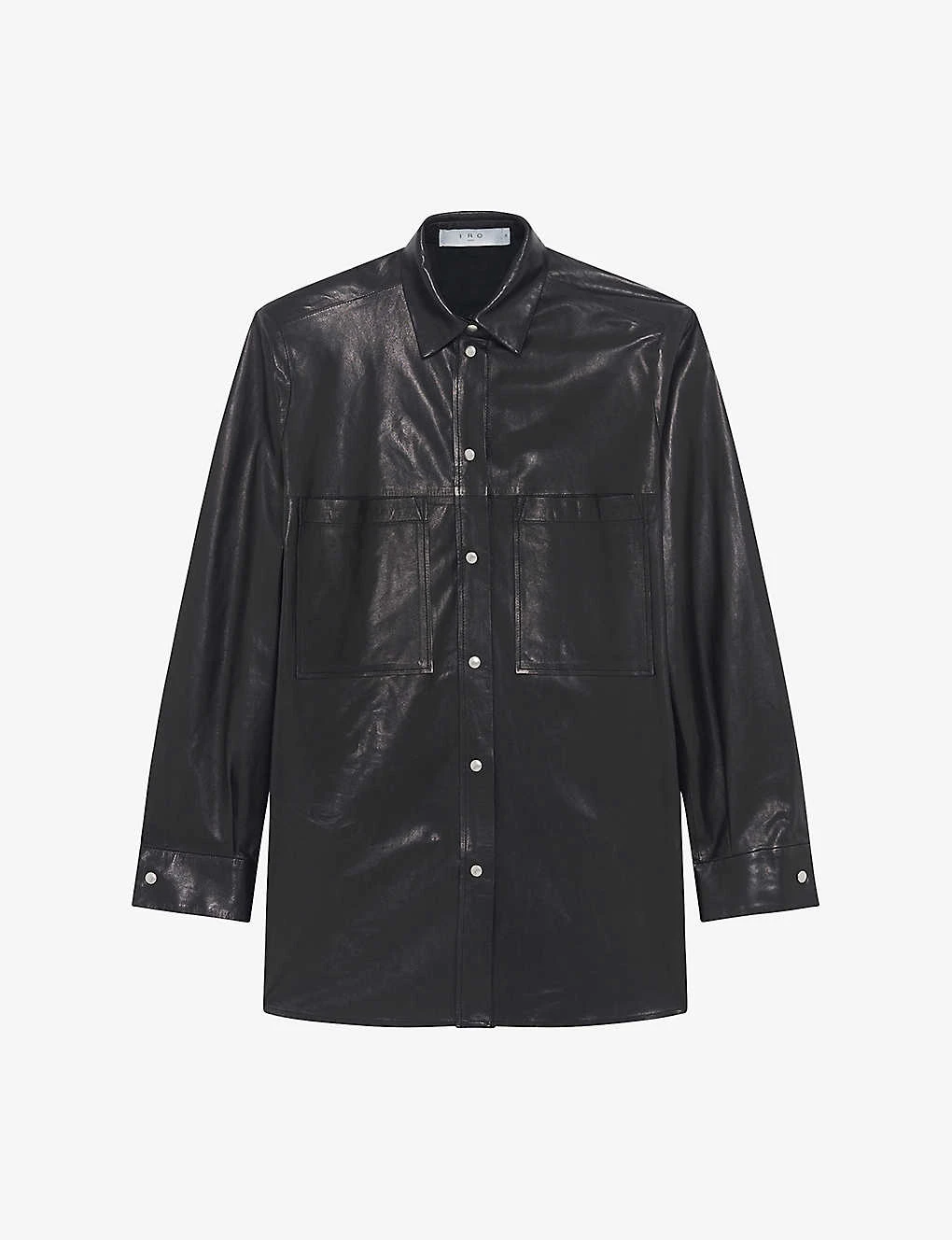 IRO Alegre Patch-pocket Oversized Leather Shirt 1 IRO Alegre Patch-pocket Oversized Leather Shirt