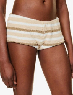Jaded London Thalia Striped Towelling Shorts -Whistles Clothing Shop R04197653 BROWNSTRIPETOWELLING ALT02