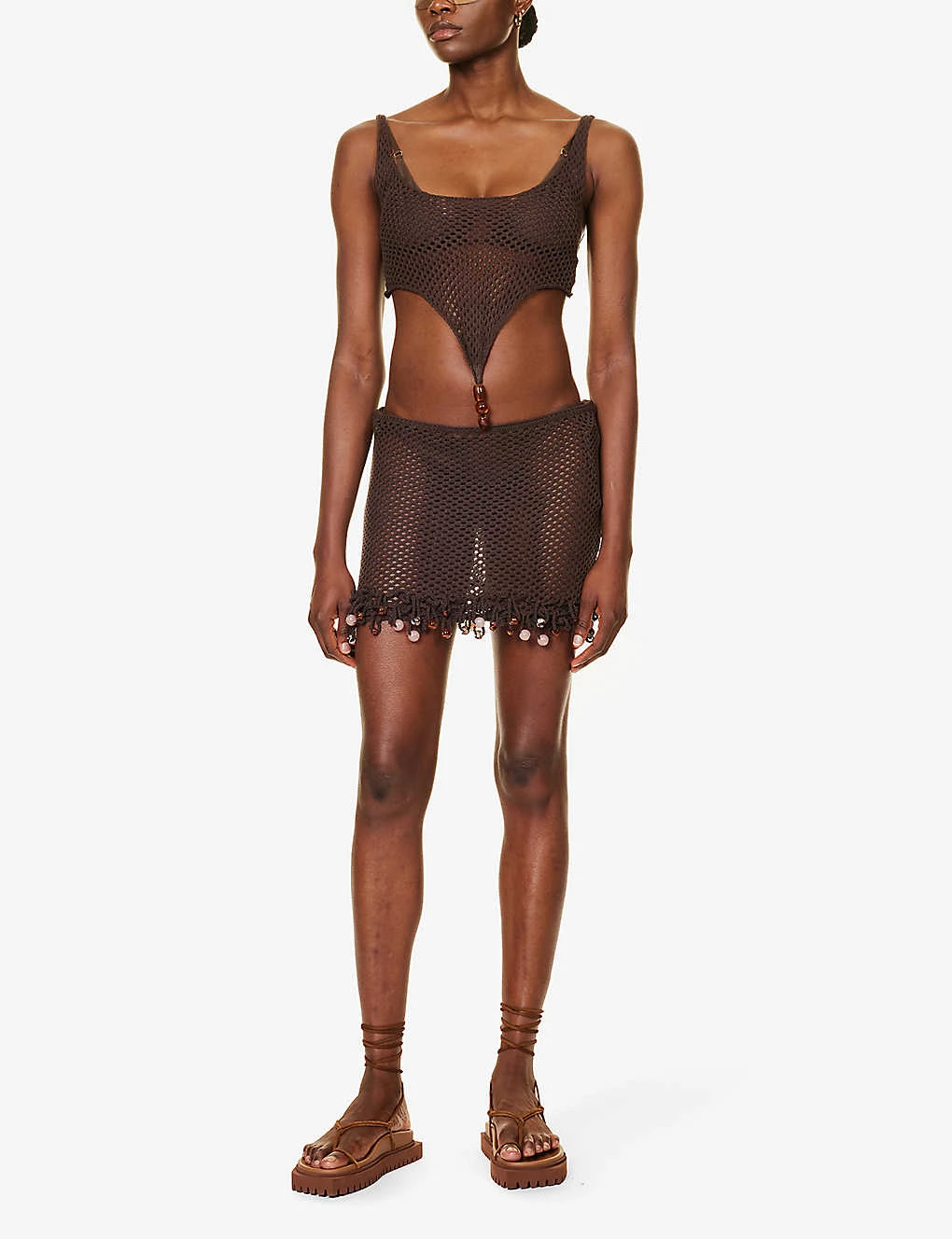 Jaded London Magma Crotchet Cotton-blend Mini Dress 2 Jaded London Magma Crotchet Cotton-blend Mini Dress - Image 2