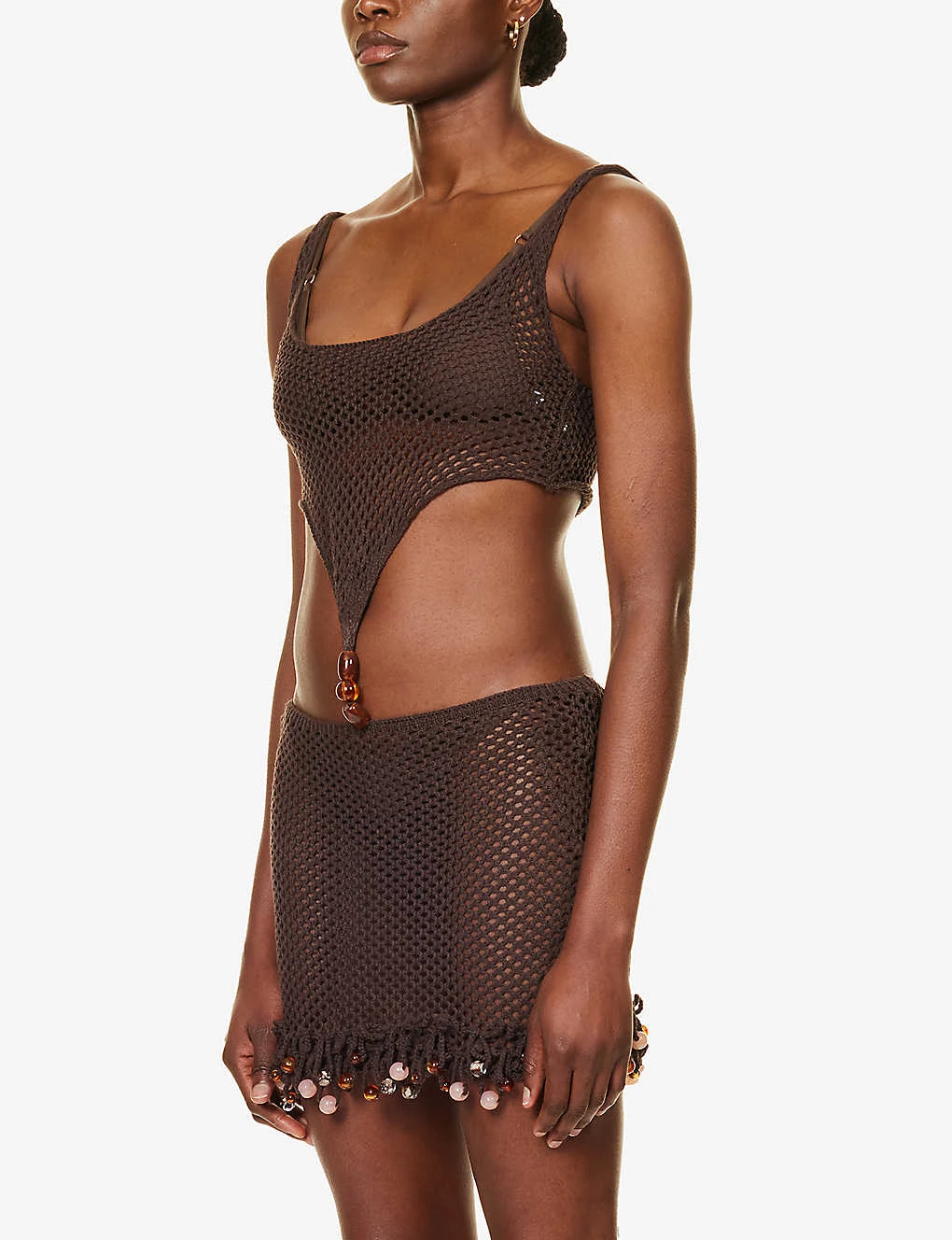 Jaded London Magma Crotchet Cotton-blend Mini Dress 3 Jaded London Magma Crotchet Cotton-blend Mini Dress - Image 3