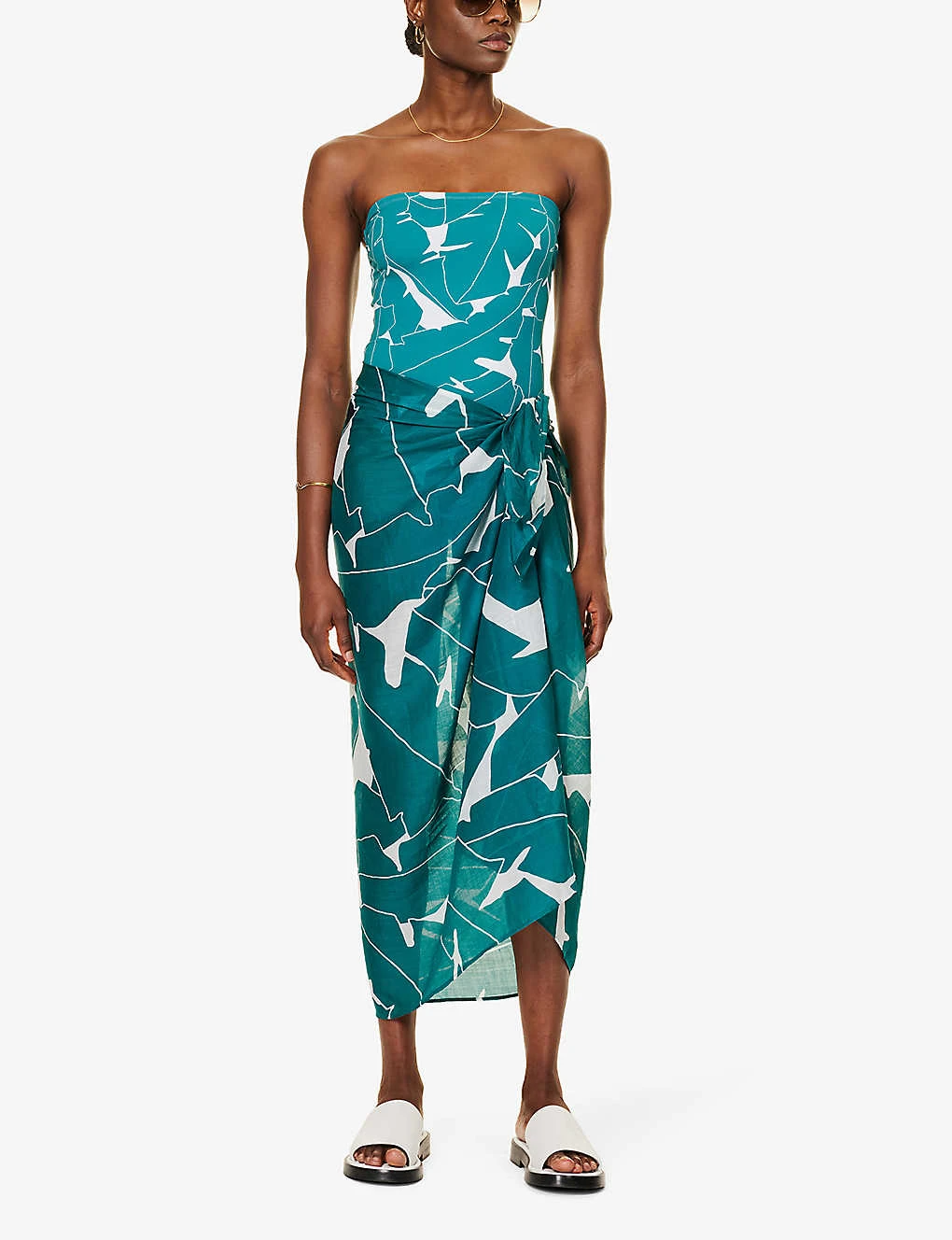 ERES Alligator Graphic-print Ramie Midi Skirt 2 ERES Alligator Graphic-print Ramie Midi Skirt - Image 2