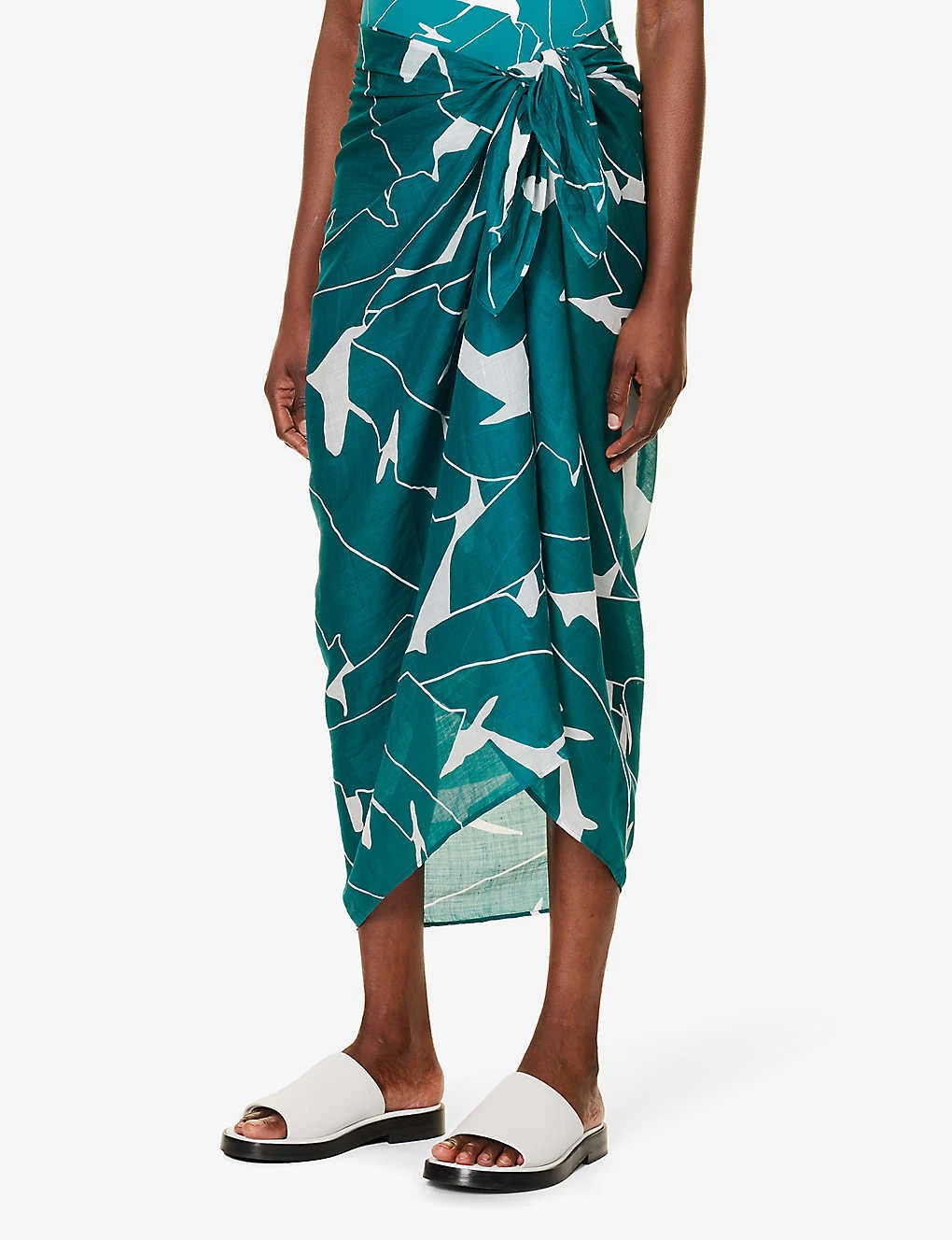 ERES Alligator Graphic-print Ramie Midi Skirt 3 ERES Alligator Graphic-print Ramie Midi Skirt - Image 3