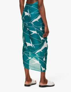 ERES Alligator Graphic-print Ramie Midi Skirt 8 ERES Alligator Graphic-print Ramie Midi Skirt -Whistles Clothing Shop R04198473 IMPRIMEBANANIERSJUNGLE ALT03