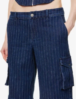 Dune Pinstripe Stretch-cotton Blend Shorts -Whistles Clothing Shop R04199779 VARSITYPINSTRIPE ALT04