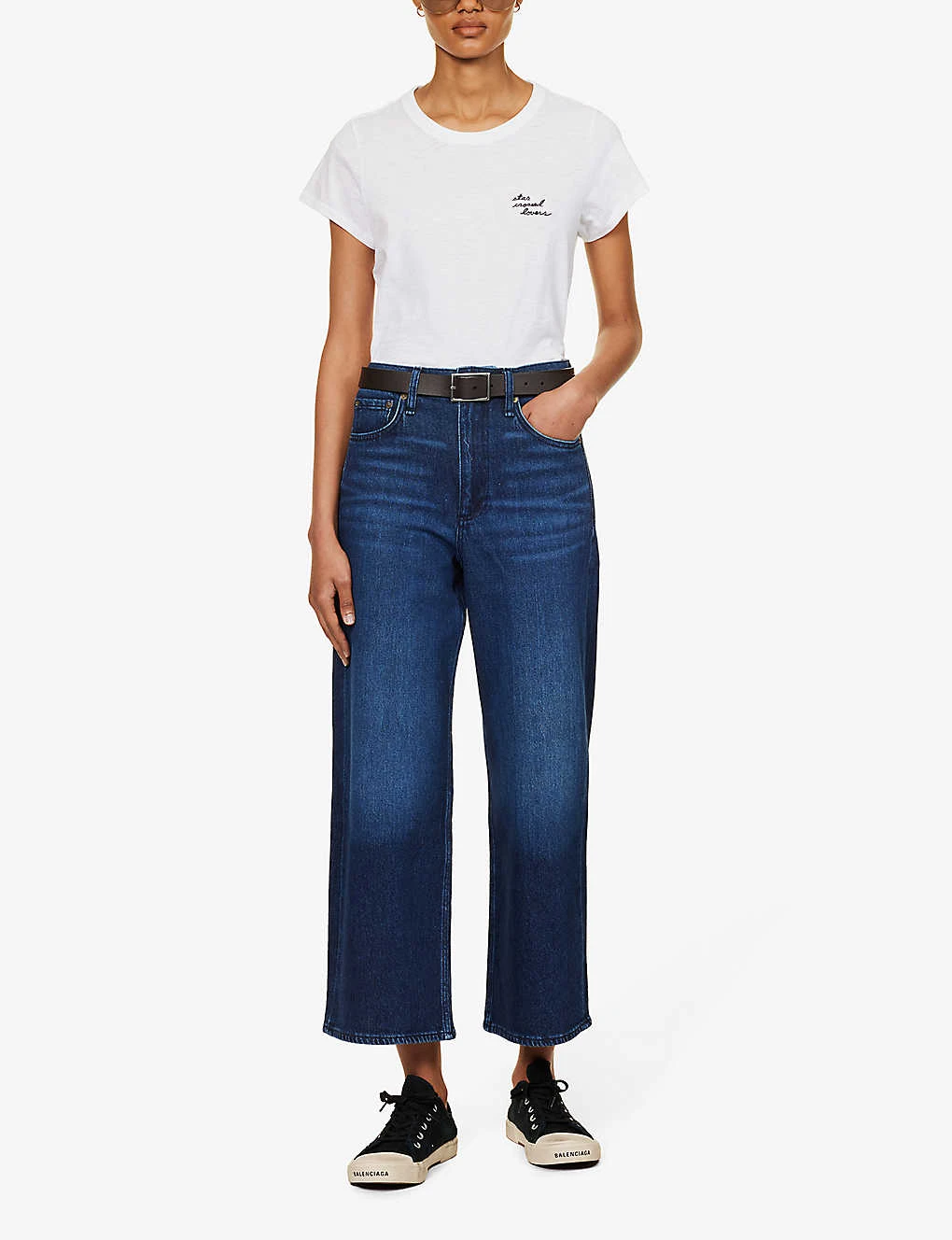 Rag & Bone Star Crossed Lovers Logo-embroidered Organic Cotton-jersey T-shirt 2 Rag & Bone Star Crossed Lovers Logo-embroidered Organic Cotton-jersey T-shirt - Image 2