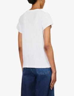 Rag & Bone Star Crossed Lovers Logo-embroidered Organic Cotton-jersey T-shirt 8 Rag & Bone Star Crossed Lovers Logo-embroidered Organic Cotton-jersey T-shirt -Whistles Clothing Shop R04201905 WHITE ALT03