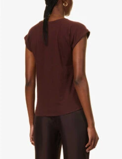 Soeur Valentina Logo-print Cotton-blend T-shirt 8 Soeur Valentina Logo-print Cotton-blend T-shirt -Whistles Clothing Shop R04202835 PURPLE ALT03