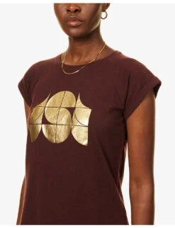 Soeur Valentina Logo-print Cotton-blend T-shirt 9 Soeur Valentina Logo-print Cotton-blend T-shirt -Whistles Clothing Shop R04202835 PURPLE ALT04