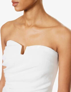 Madelyn Slim-fit Boned Linen Top -Whistles Clothing Shop R04203307 WHITE ALT04