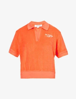 Terry Brand-embroidered Cotton Polo Shirt