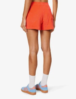 Logo-embroidered Mid-rise Cotton-terry Shorts 8 Logo-embroidered Mid-rise Cotton-terry Shorts -Whistles Clothing Shop R04205037 CERISE ALT03