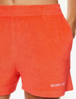 Logo-embroidered Mid-rise Cotton-terry Shorts 9 Logo-embroidered Mid-rise Cotton-terry Shorts -Whistles Clothing Shop R04205037 CERISE ALT04