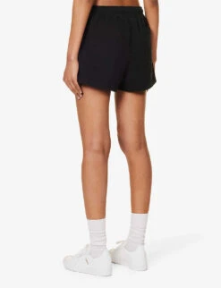 Hotel Disco Logo-print Mid-rise Cotton Shorts -Whistles Clothing Shop R04205039 BLACK ALT03