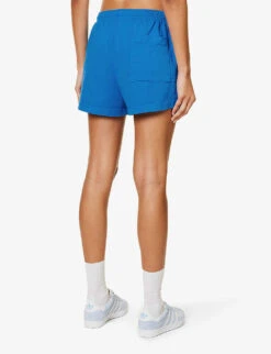 Disco Brand-print Cotton-jersey Shorts -Whistles Clothing Shop R04205123 ROYALBLUEWHITE ALT03