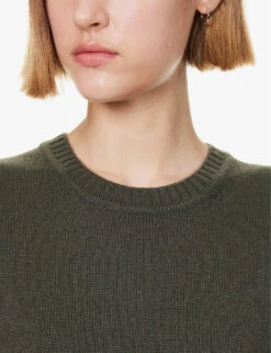 ME AND EM Turtle-neck Wool And Cashmere-blend Vest -Whistles Clothing Shop R04205690 INTENSEOLIVE ALT05